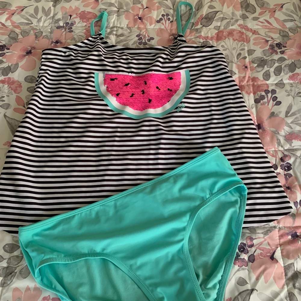 Two piece bathing suit Justice size 18girls